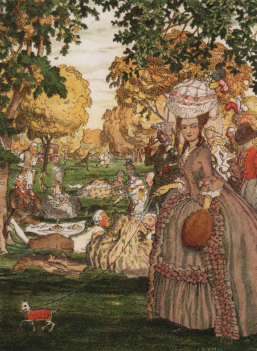 Konstantin Somov. The book of the Marquise. Illustration