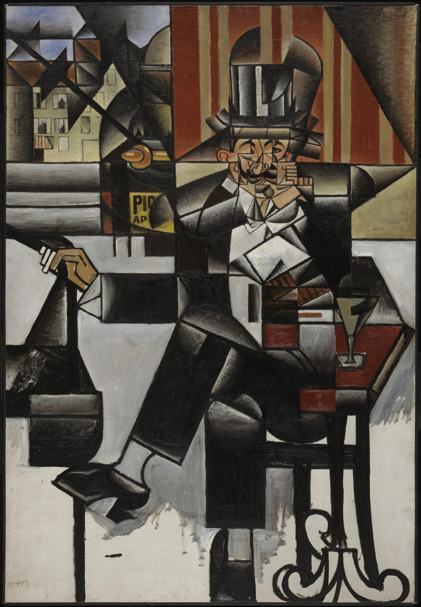 Juan Gris. Man in cafe