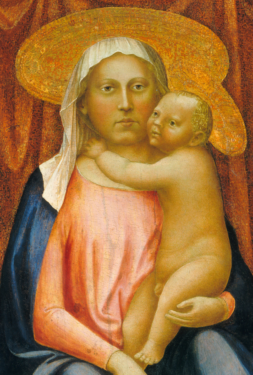 Tommaso Masaccio. Madonna und Kind (Madonna der Demut). Fragment