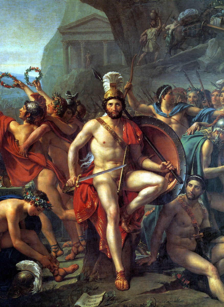 Jacques-Louis David. Leonid at Thermopylae. Fragment VI