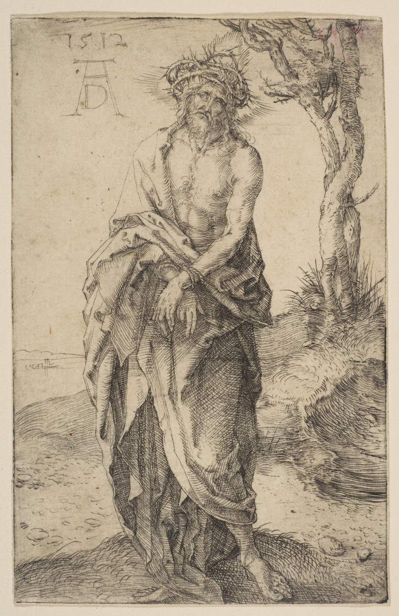 Albrecht Dürer. A man of sorrows and with his hands tied