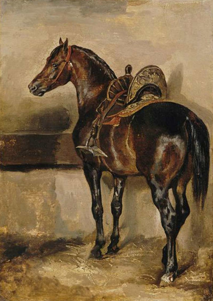 Théodore Géricault. Turkish horse in a stall