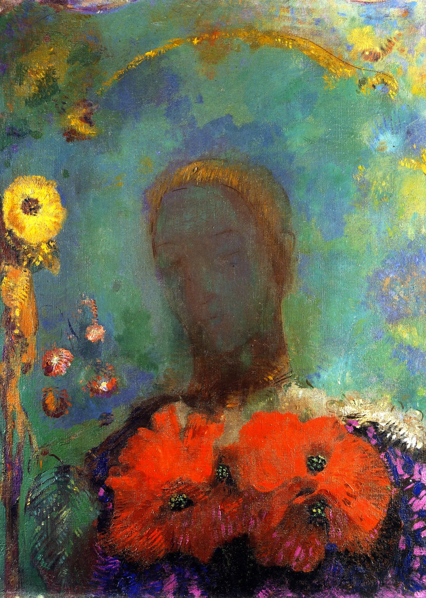 Odilon Redon. Girl with poppies