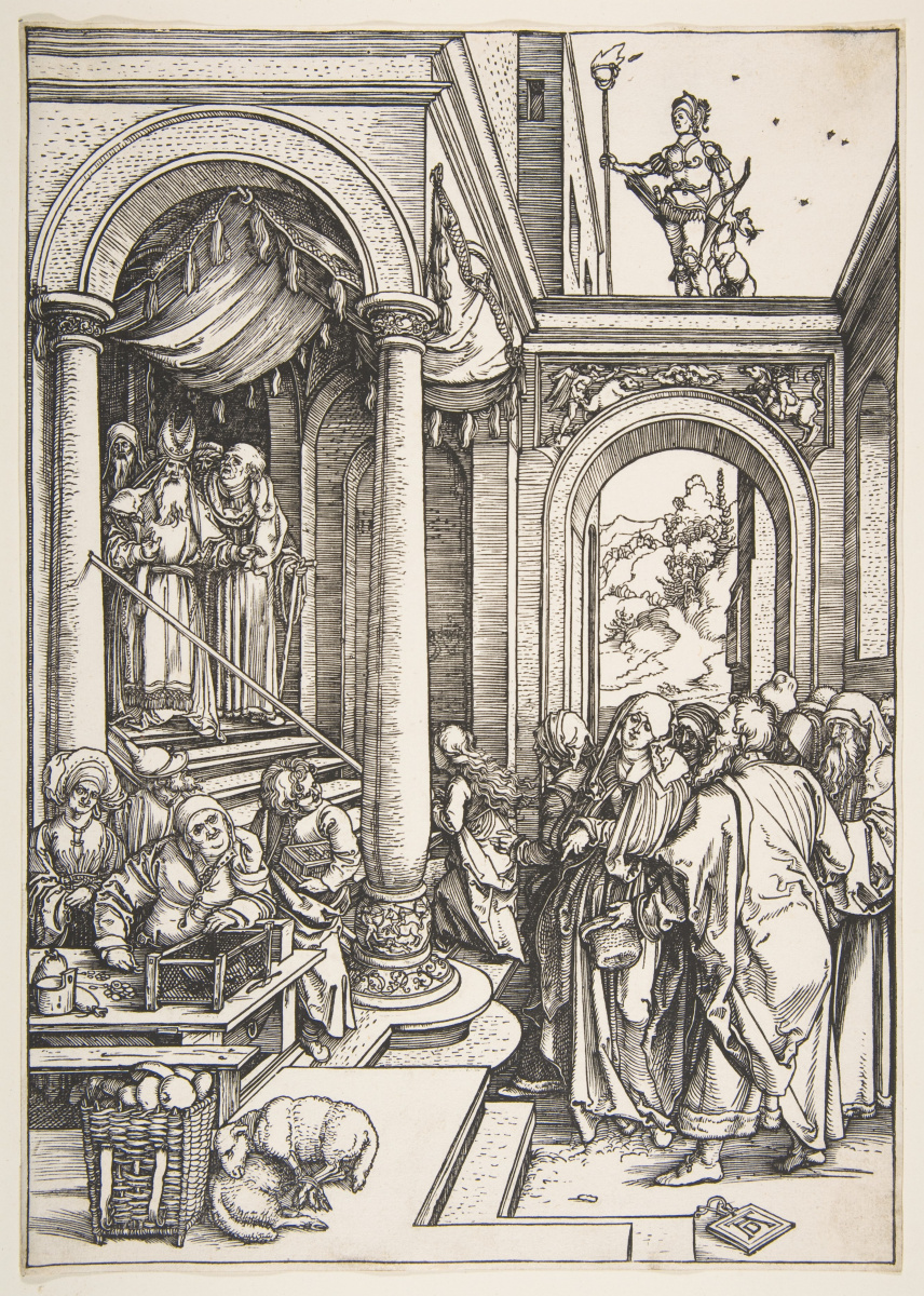 Albrecht Durer. Offerte per la Vergine nel Tempio