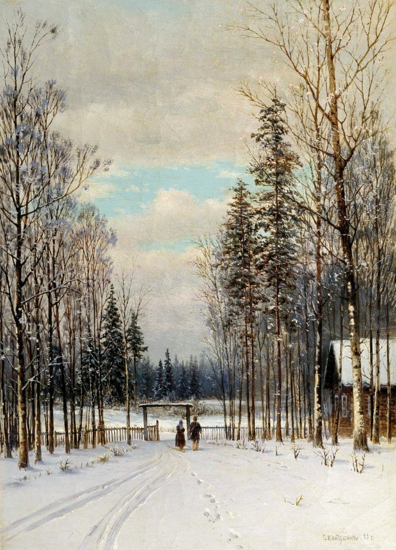 Gabriel Pavlovich Kondratenko. Winter. In the outskirts