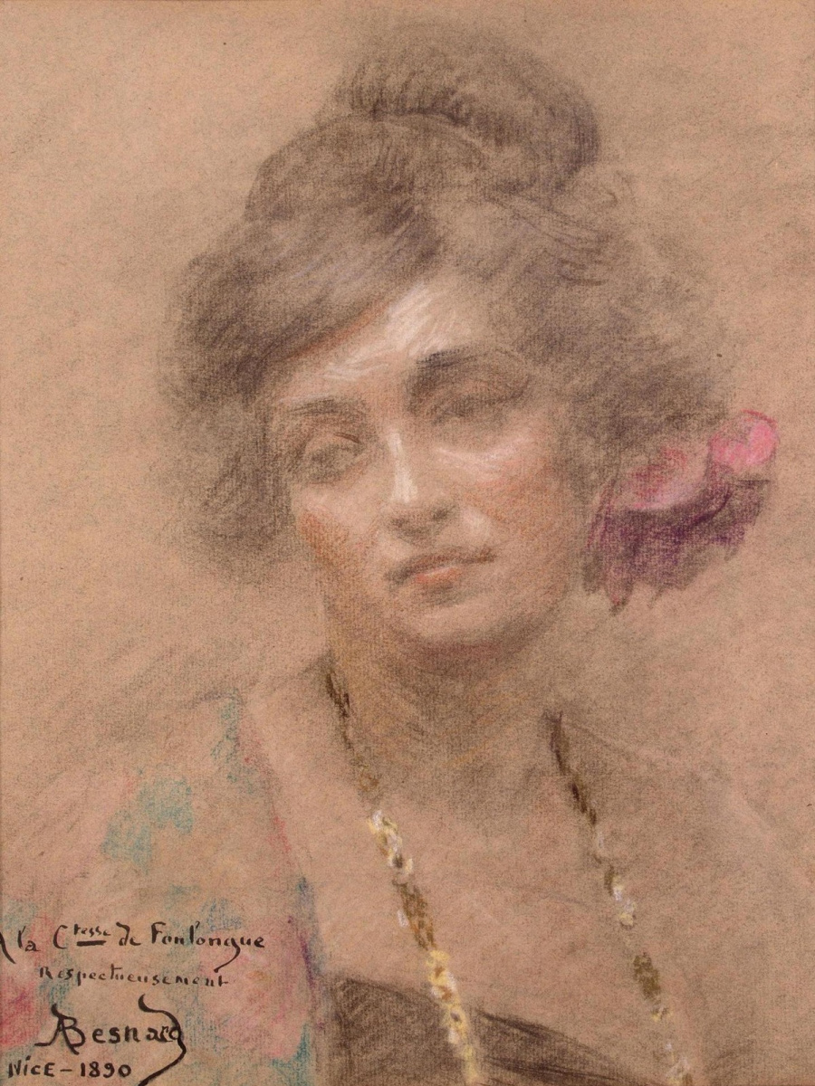 Paul Albert Benar. Portrait of a woman. 1890