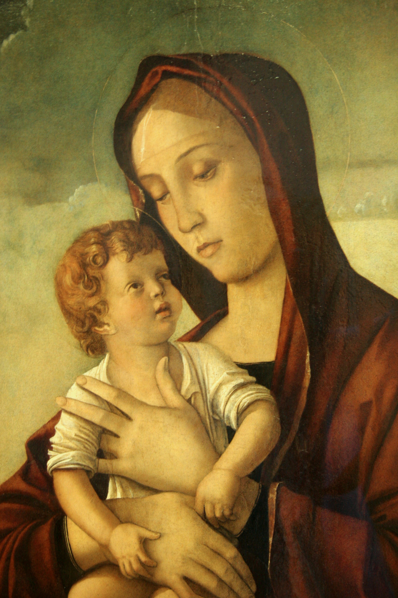 Giovanni Bellini. Madonna and Child (Madonna Bernasconi). Fragment