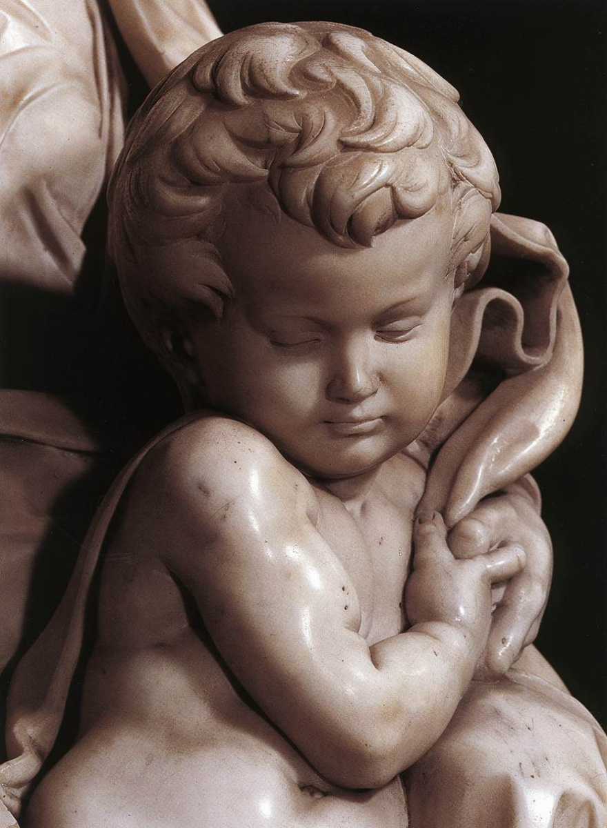 Michelangelo Buonarroti. Madonna Of Bruges. Fragment.