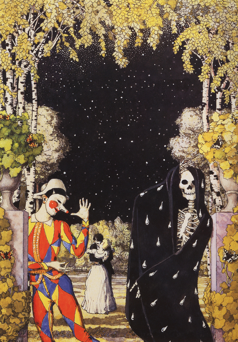 Константин Андреевич Сомов. Harlequin and death