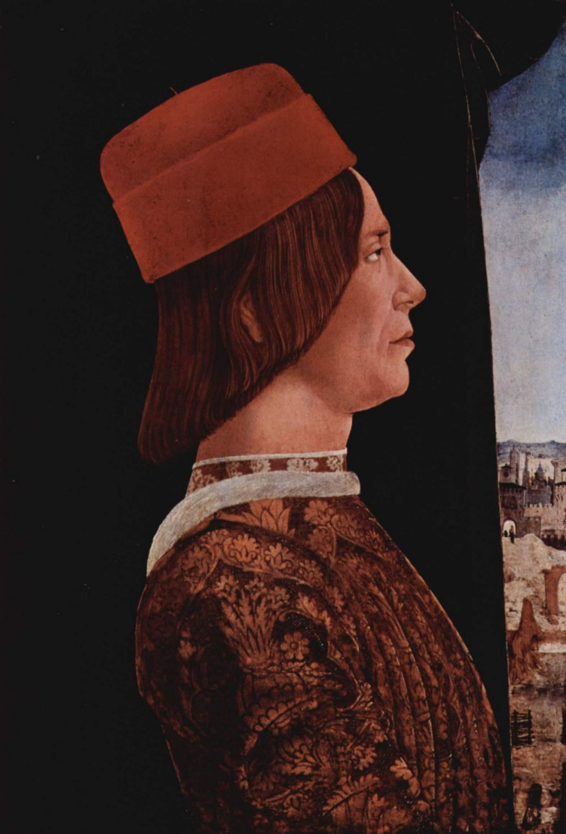 Ercole de ' Roberti. Portrait of Giovanni II Bentivoglio. Diptych Bentivoglio, fragment