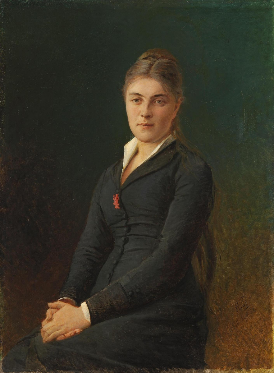 Nikolai Nikolaevich Ge. 肖像艺术家的妹妹凯瑟琳GE
