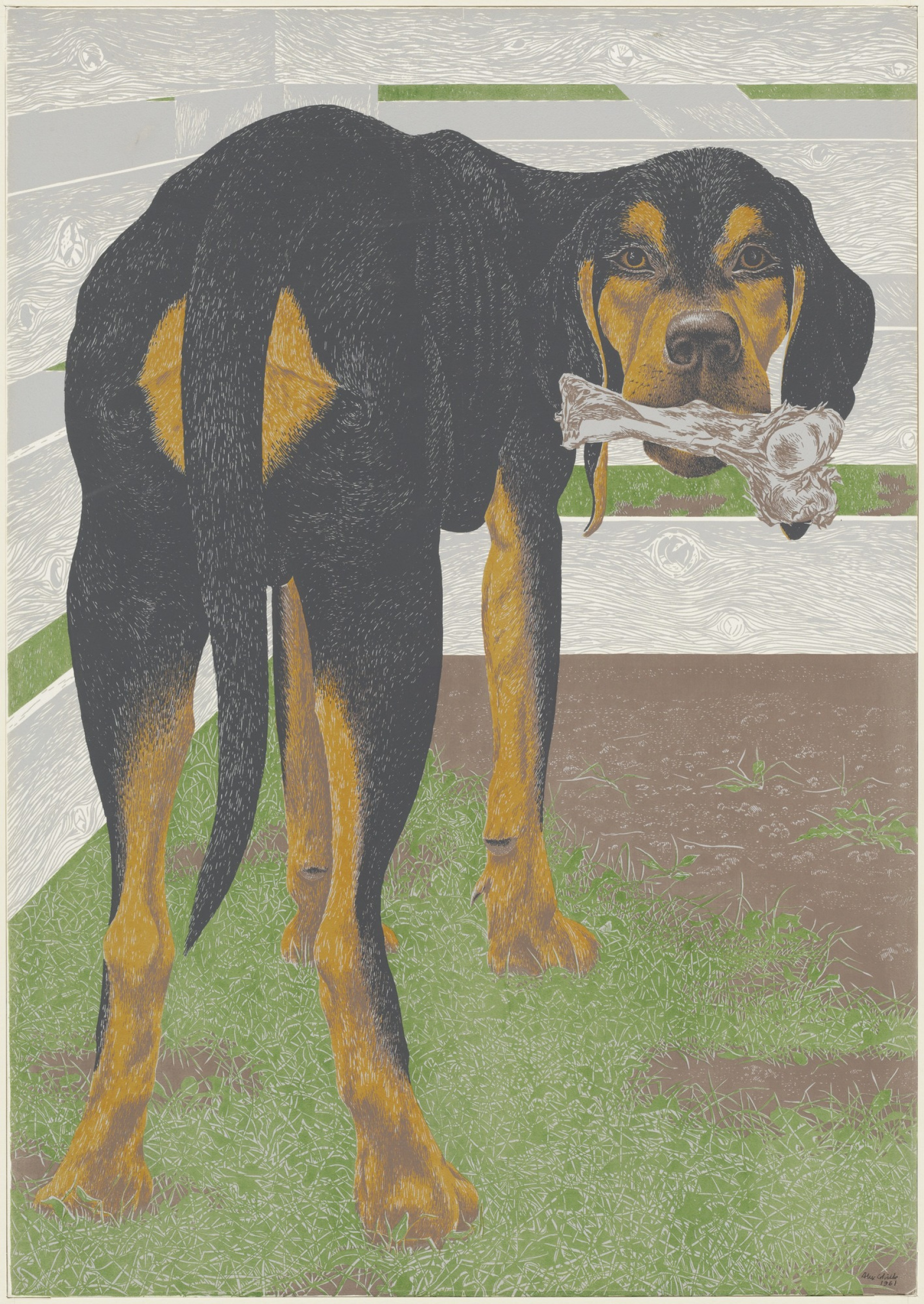 Paula McArdle シルクスクリーン　Dog and Bone A dog with a bone, 1961, 54×76 cm by Alex Colville: History
