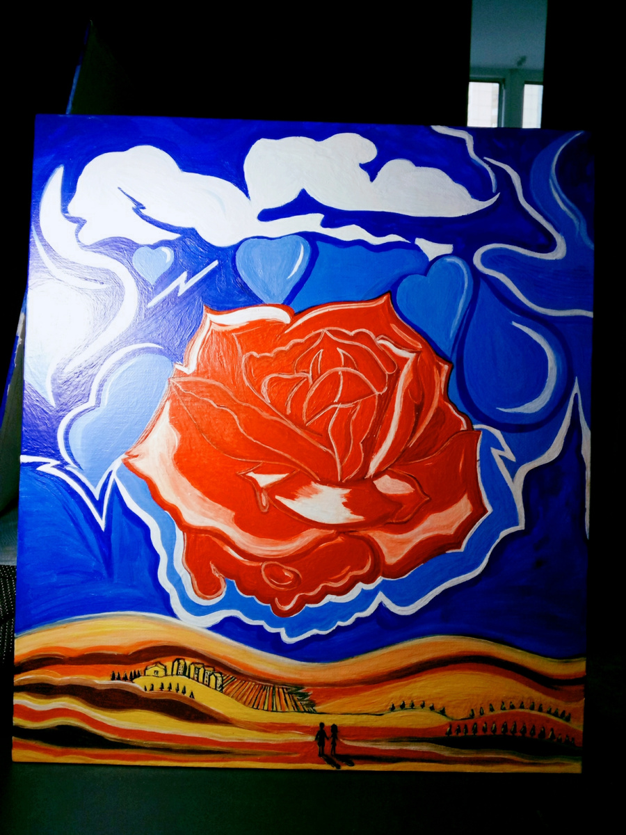 Salvador Dali "Meditative rose" remake n ° 2 of the famous painting 2018