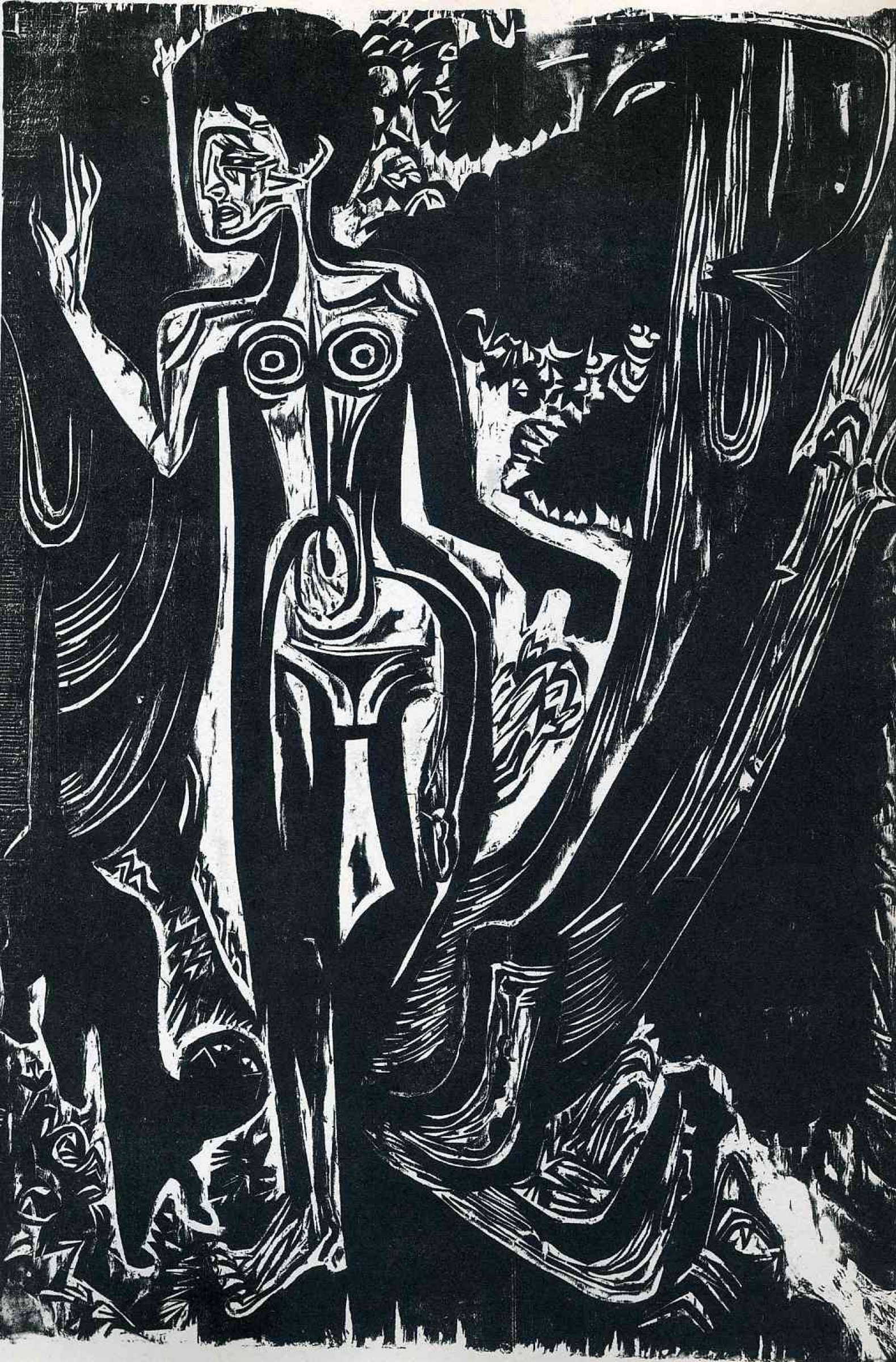 Buy digital version: Nude woman in the woods by Ernst Ludwig Kirchner,  Switzerland | Arthive