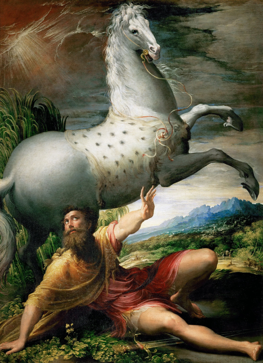 Francesco Parmigianino. La conversión de Saúl