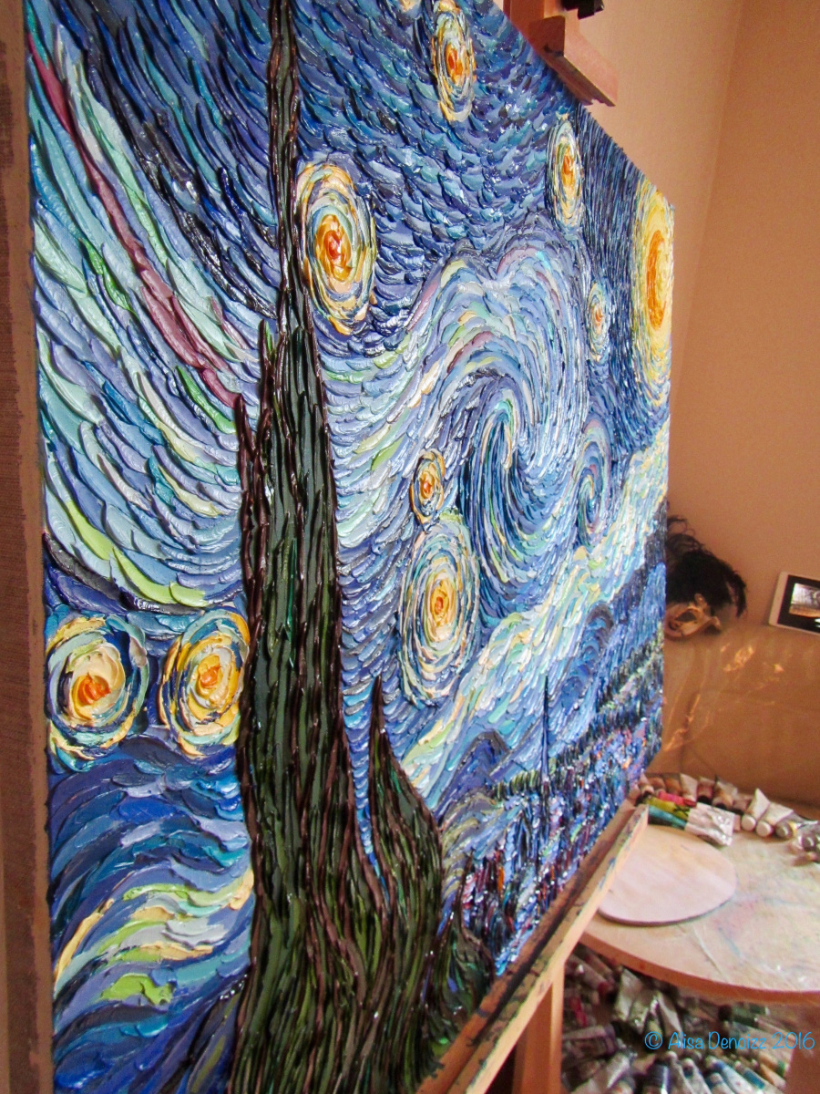 Starry Night free copy based on Vincent Van Gogh