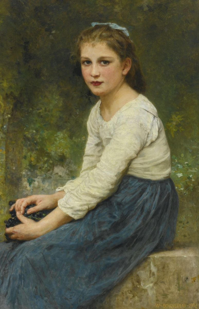 William-Adolphe Bouguereau. Girl with grapes