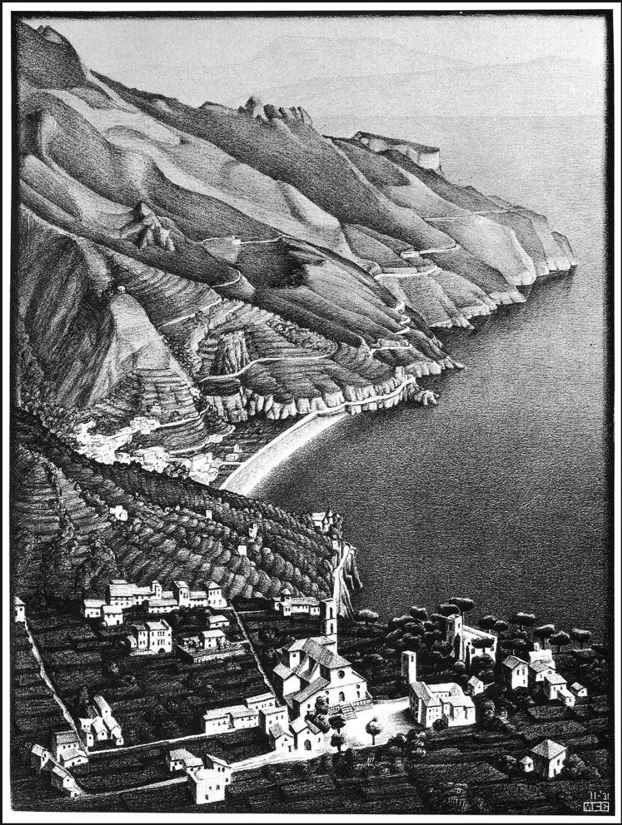 Maurits Cornelis Escher. Ravello and the Amalfi Coast