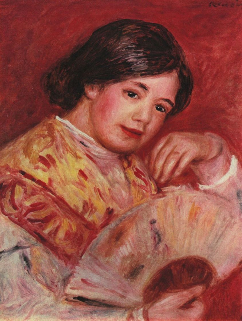 Pierre-Auguste Renoir. Girl with a fan