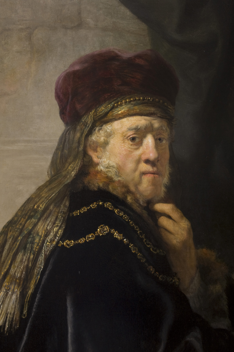 Rembrandt Harmenszoon van Rijn. A scholar in his study (detail)