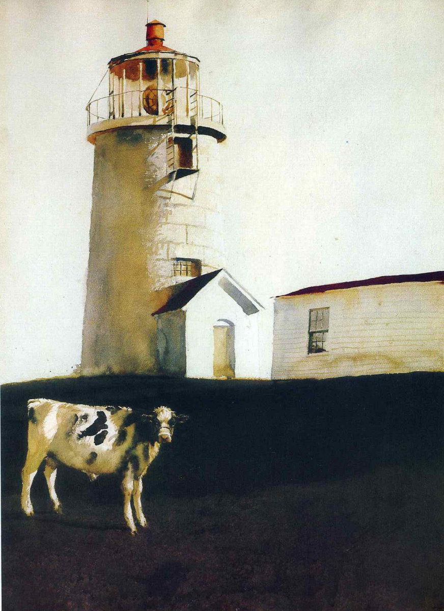 Jamie Wyeth. The lighthouse on the island