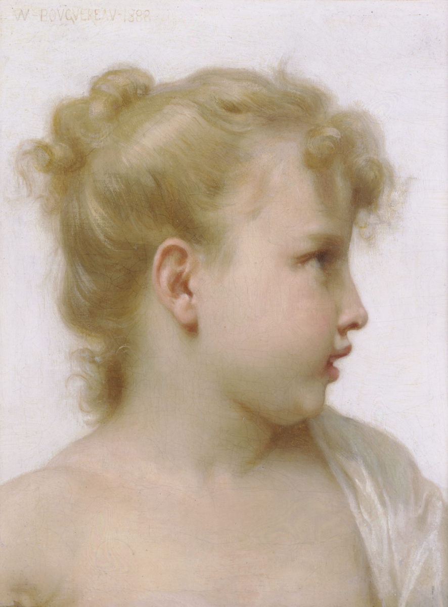William-Adolphe Bouguereau. Sketch of a little girl