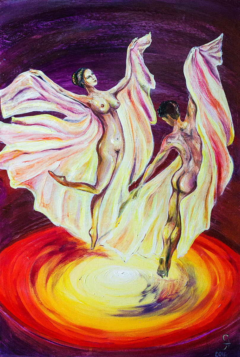 Alla Struchayeva. Painting "Adam and Lilith"