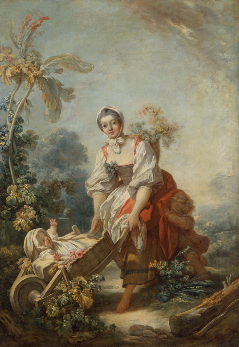 Jean-Honore Fragonard. The joy of motherhood