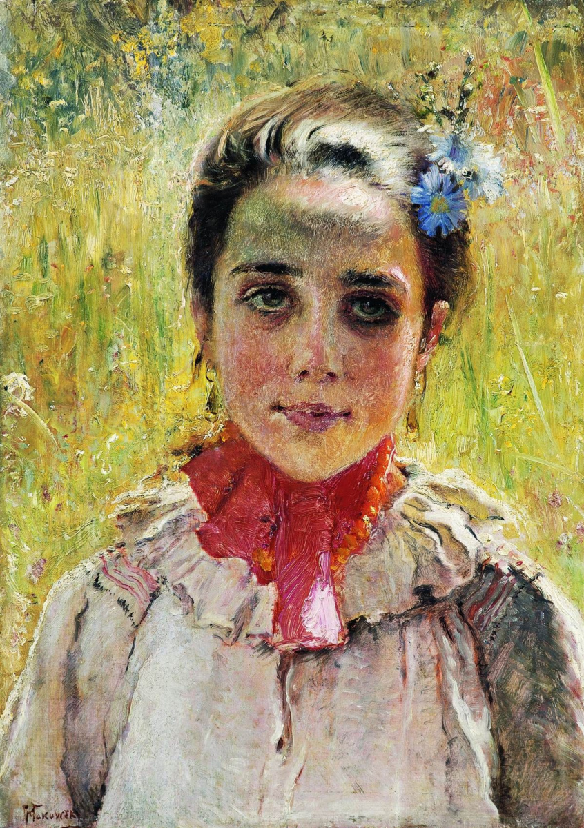 Konstantin Makovsky. The girl in the field