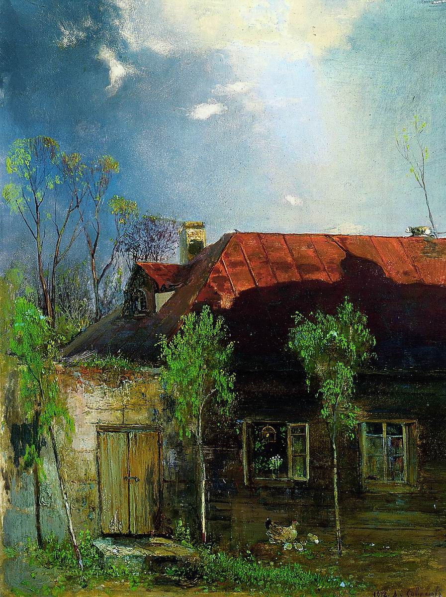 Alexey Savrasov. House in the province. Spring