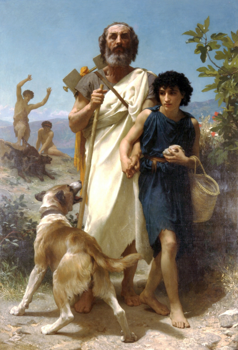 William-Adolphe Bouguereau. Homero y su guía