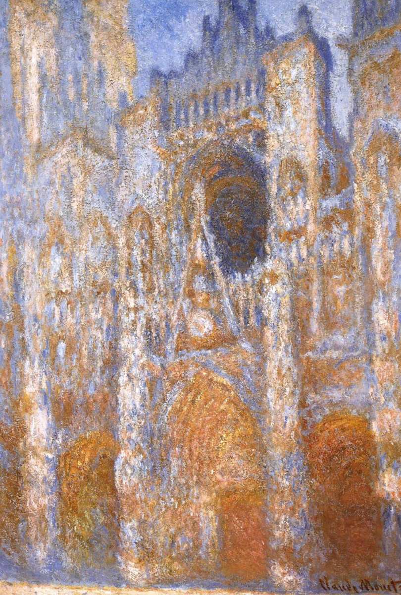 Claude Monet. Rouen Cathedral, the main entrance in the middle of the day