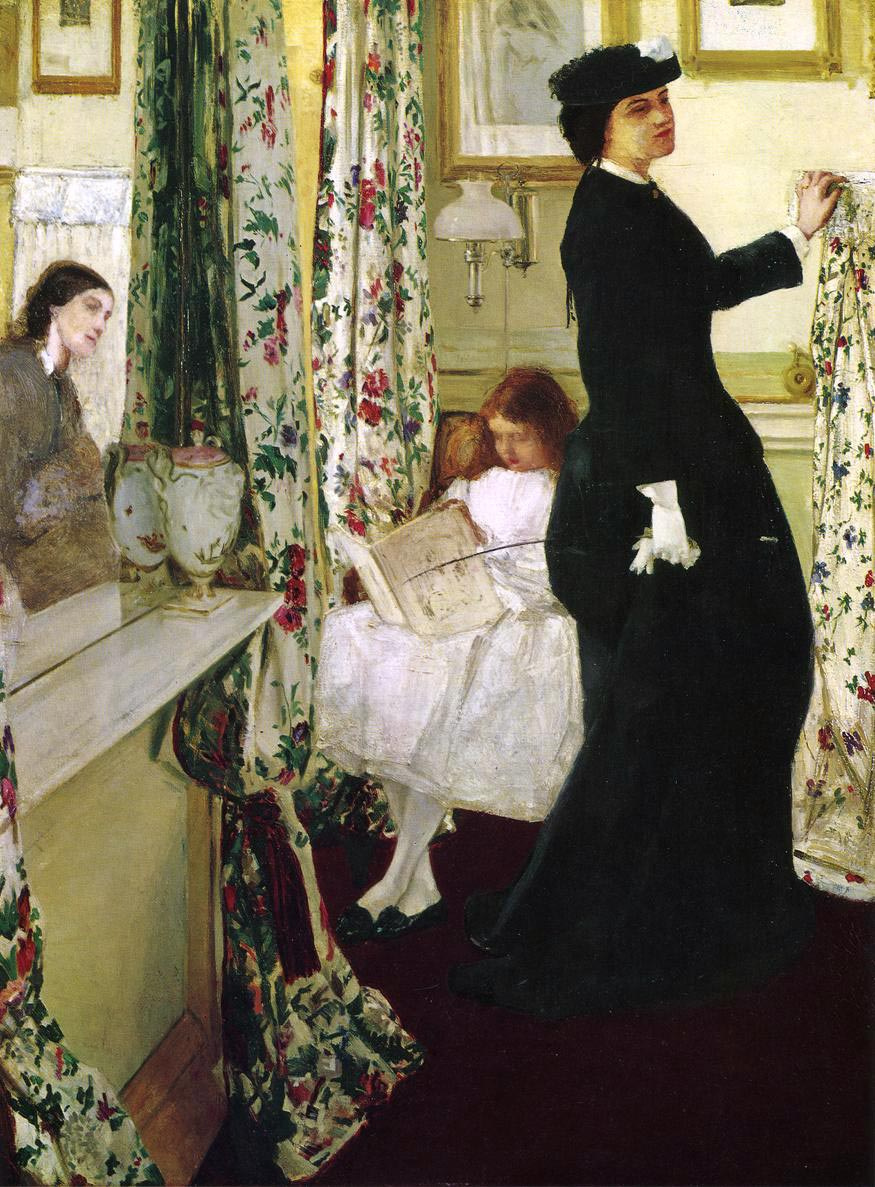 James Abbot McNeill Whistler. Harmony in green and rose: the Music room