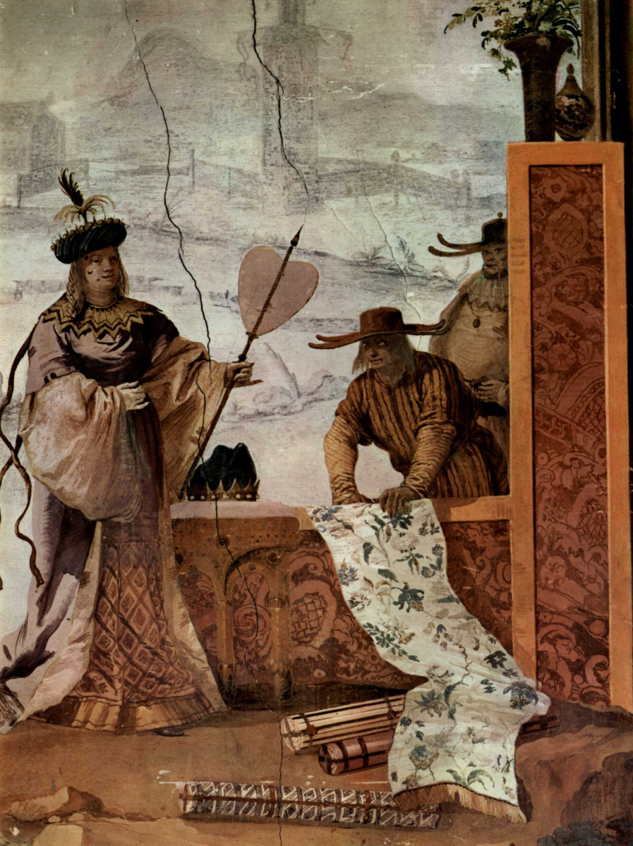 Джованни Доменико Тьеполо. Фрески из виллы Вальмарана в Виченце. Китайский торговец тканями