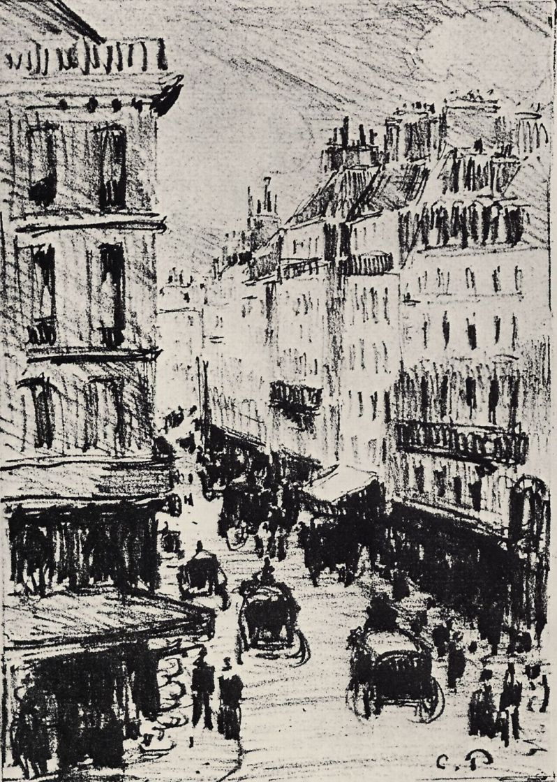 Camille Pissarro. Rue Saint-Lazare in Paris