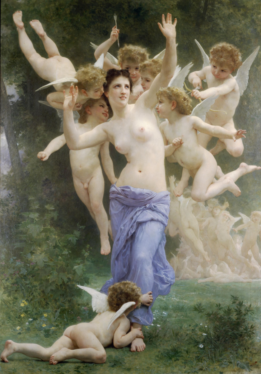 William-Adolphe Bouguereau. Hornet's Nest