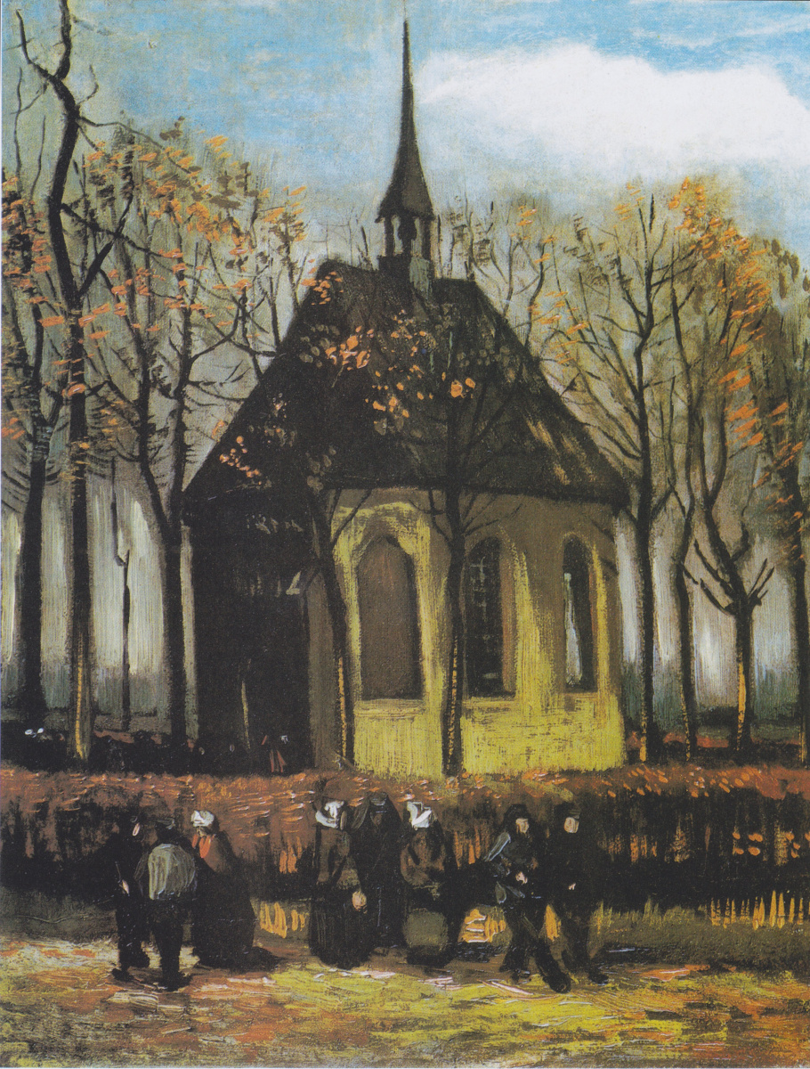 Vincent van Gogh. Ausfahrt aus der evangelischen Kirche in Nuenen