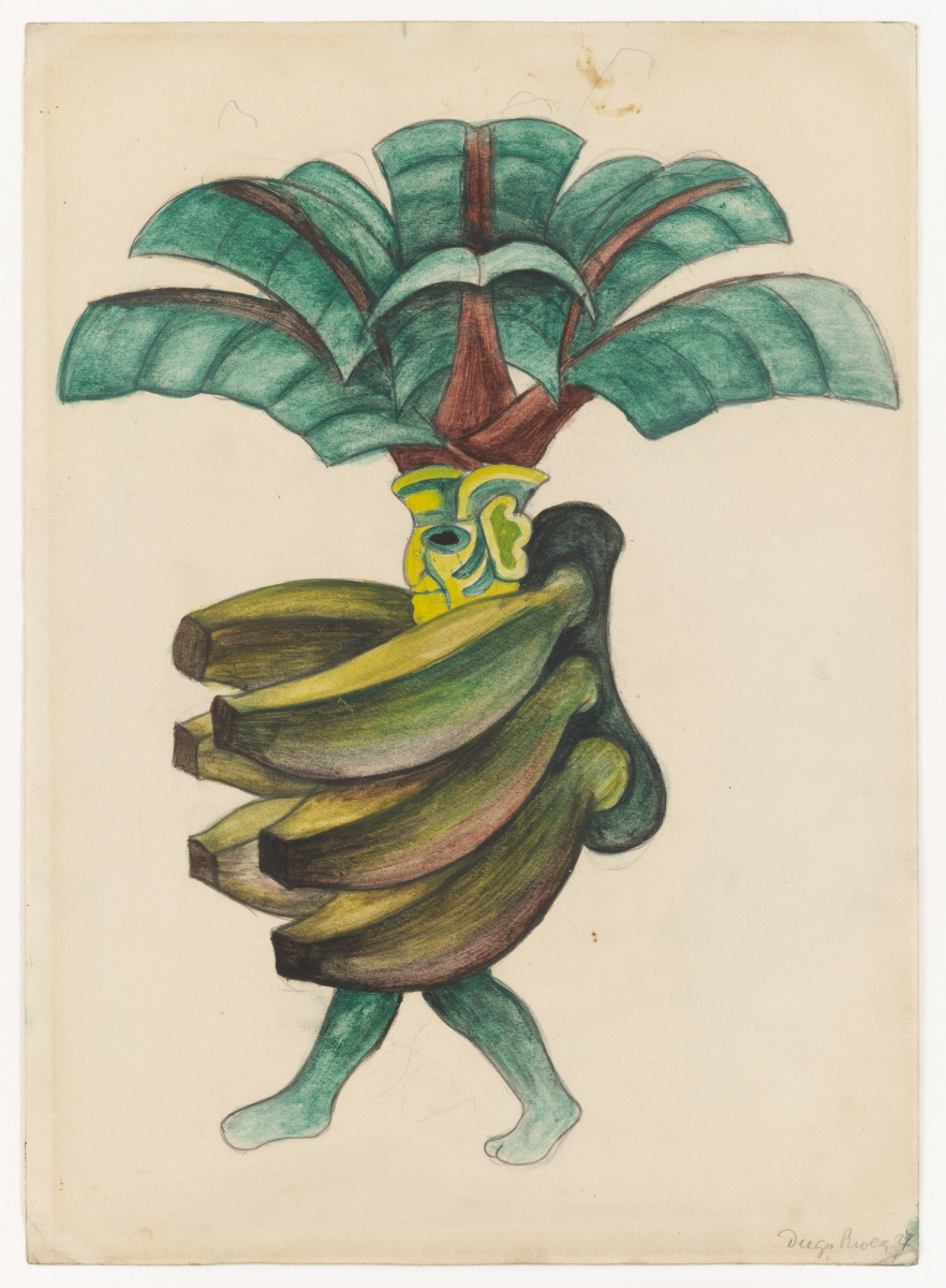 Diego Maria Rivera. Los plátanos. Vestuario para el ballet "Caballo de fuerza"