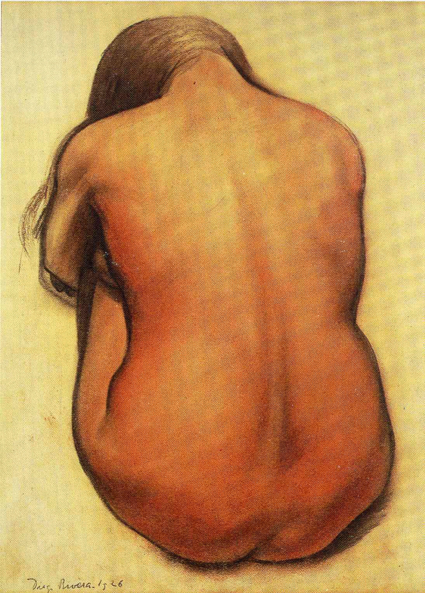 Diego Maria Rivera. Back of a naked girl