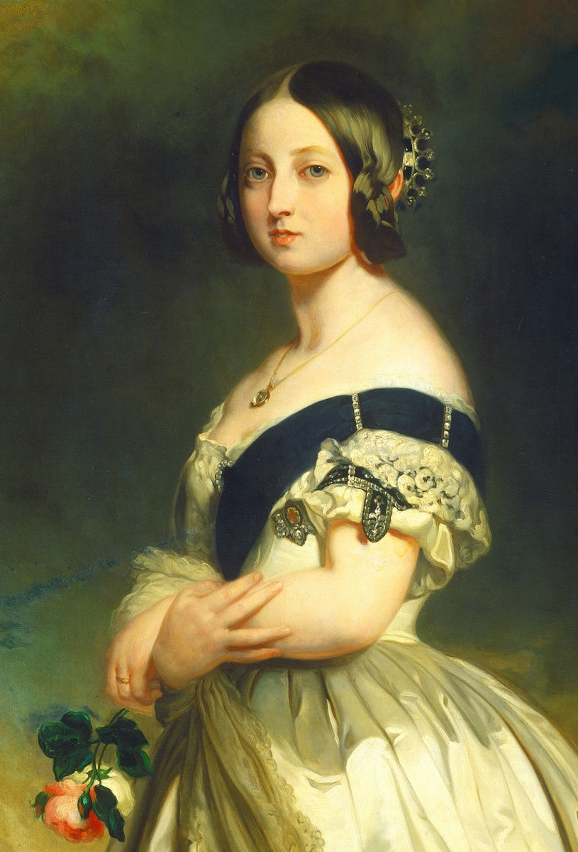 Franz Xaver Winterhalter. The young Queen Victoria. Fragment