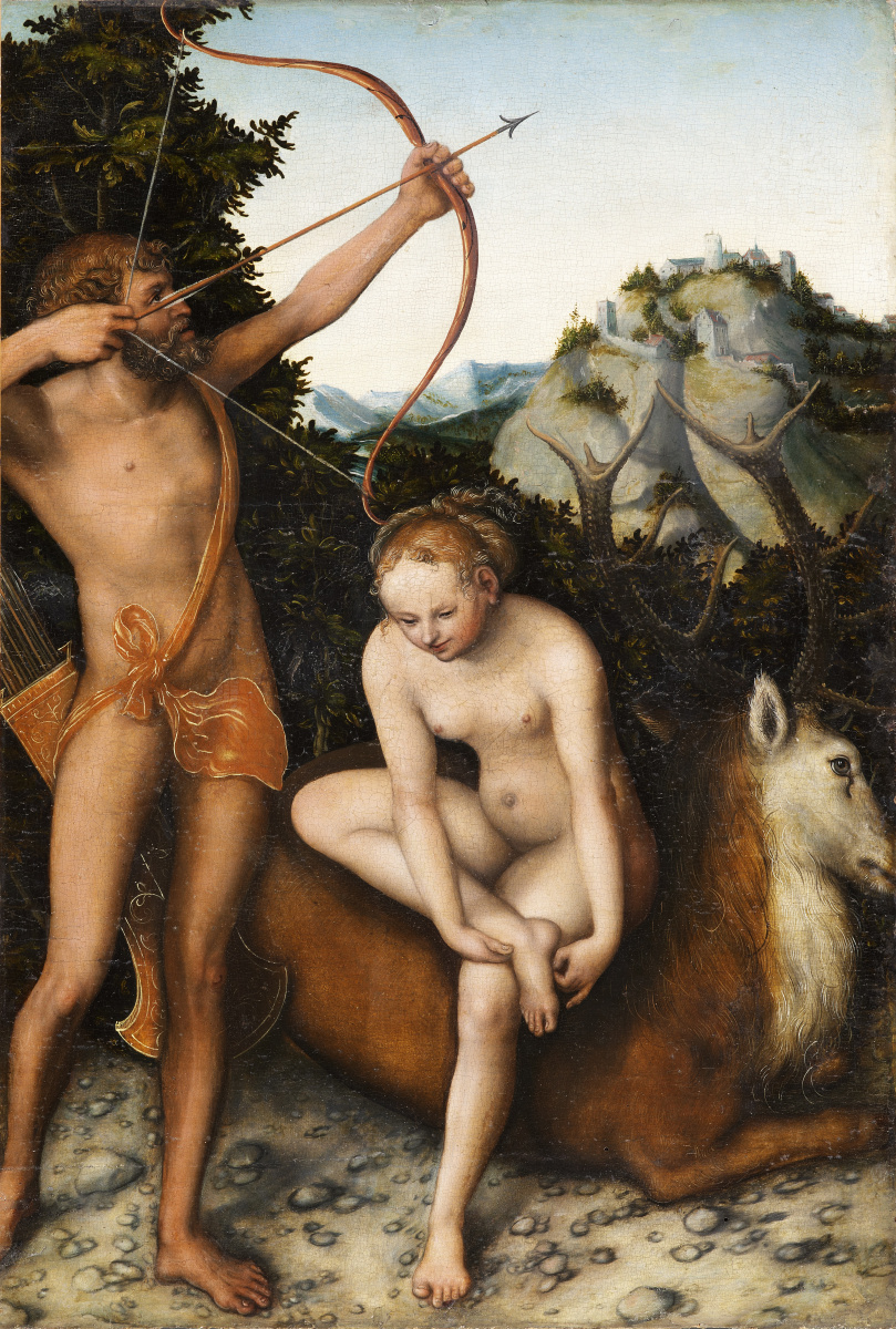 Lucas Cranach the Elder. Apolo y diana