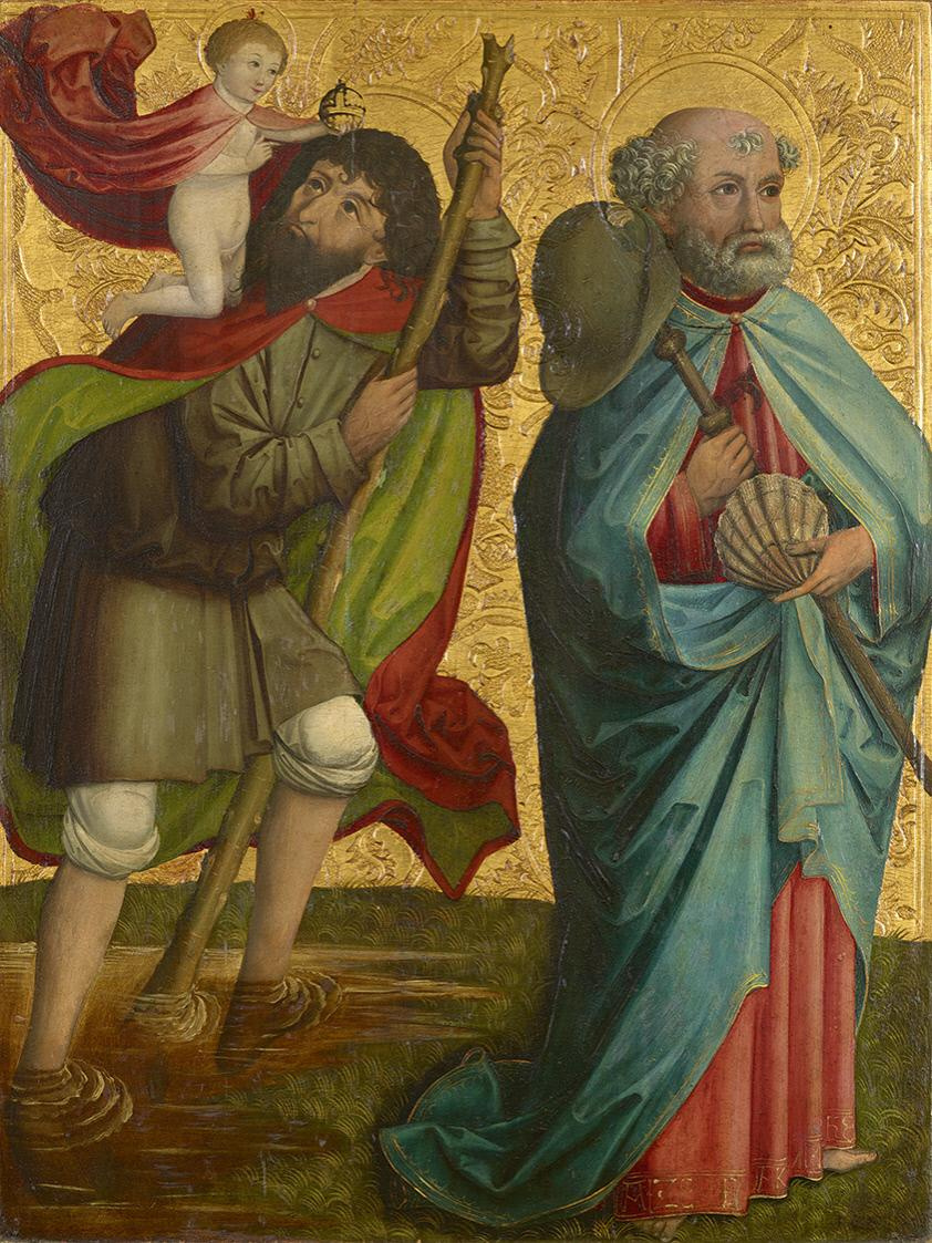 Master from Großgmain. St. Christophorus and James, son of Zebedee