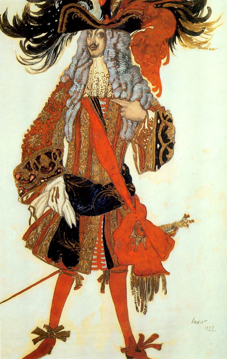 Lev (Leon) Bakst. Costume design Mentor the Prince to the Tchaikovsky ballet "the Sleeping Princess"