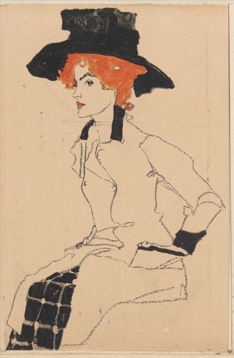Egon Schiele. Female portrait