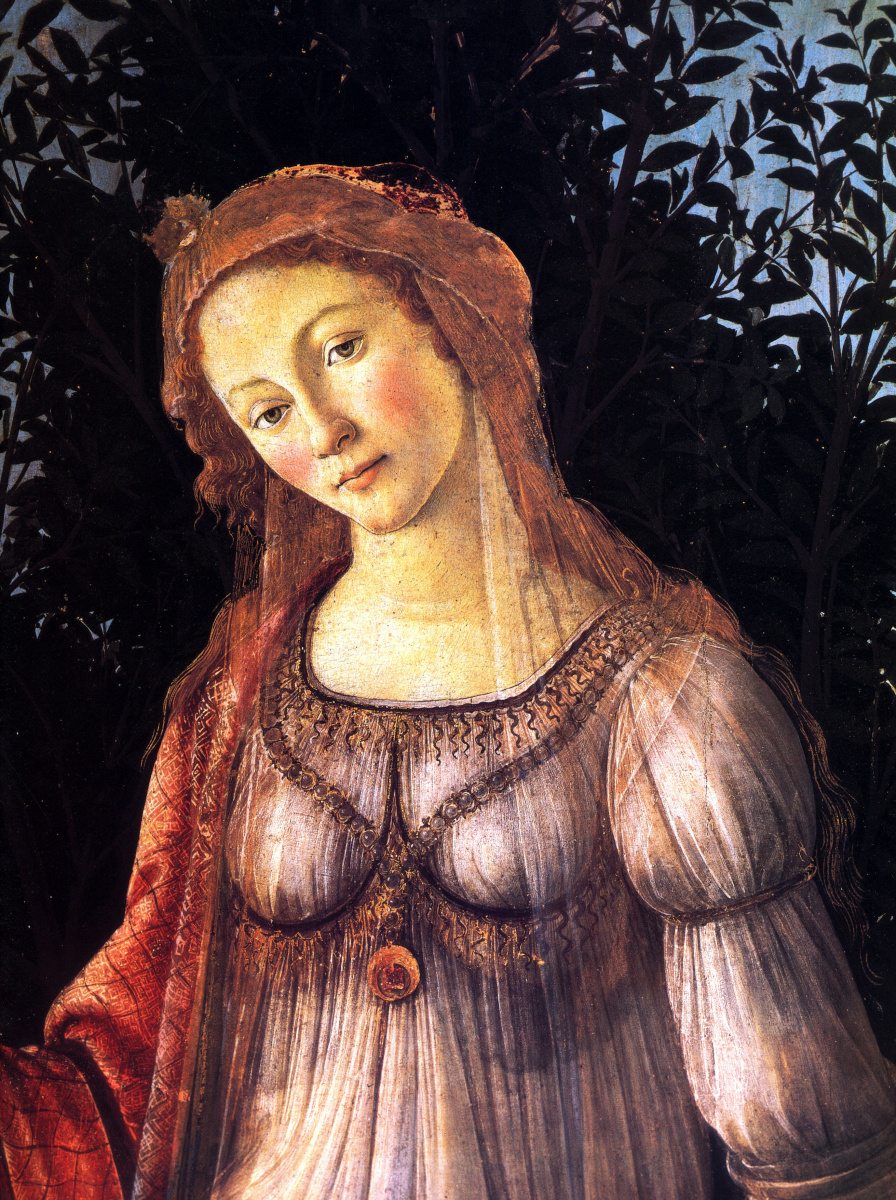 Sandro Botticelli. Spring (Primavera). Detail: Venus