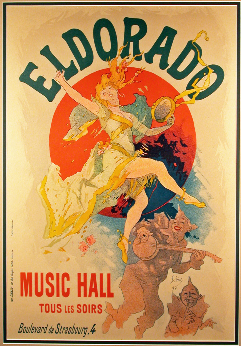 Jules Chere. Poster of the concert-cafe "Eldorado"