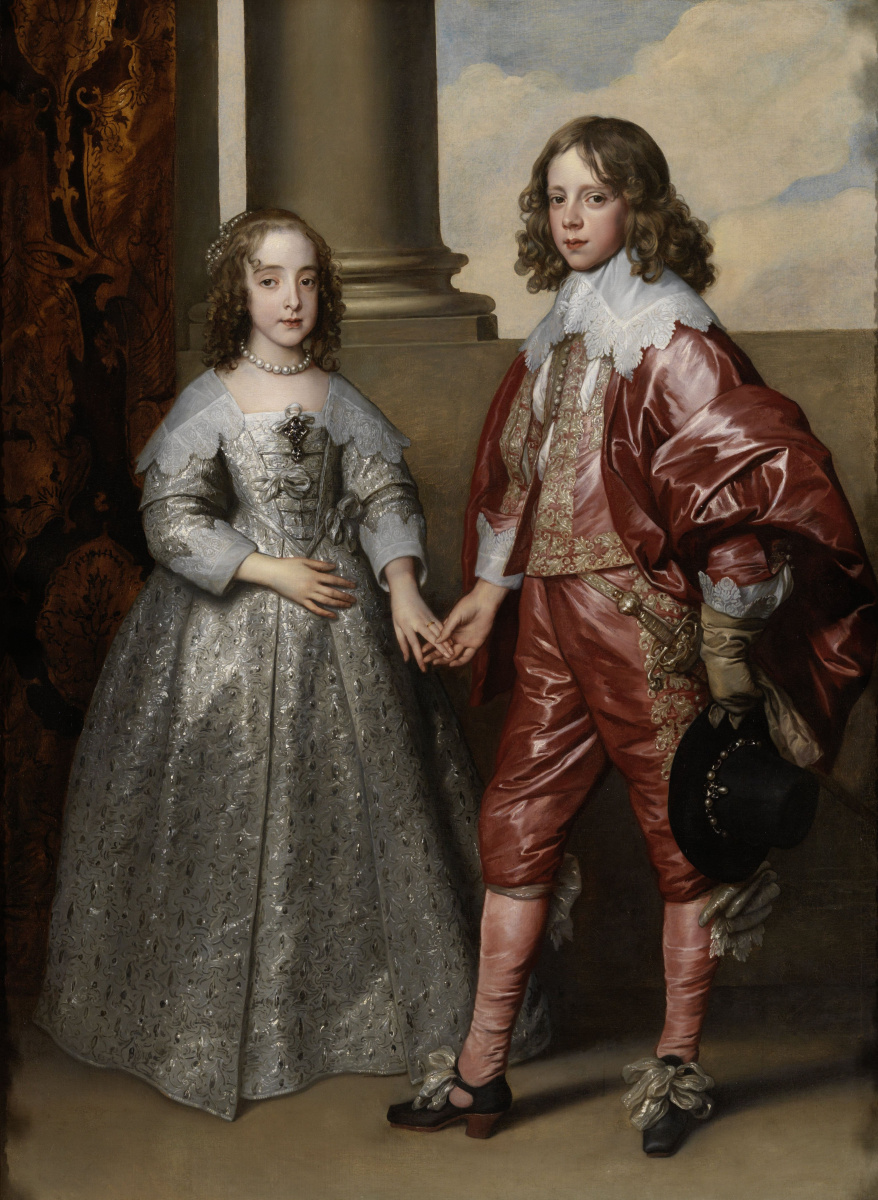 Anthony van Dyck. Portrait of William of orange and his bride Mary Stuart