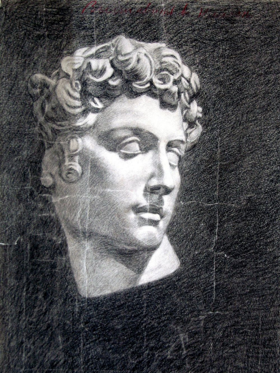 Vladimir Alekseevich Murzanov. Apollo.1890. Academic drawing