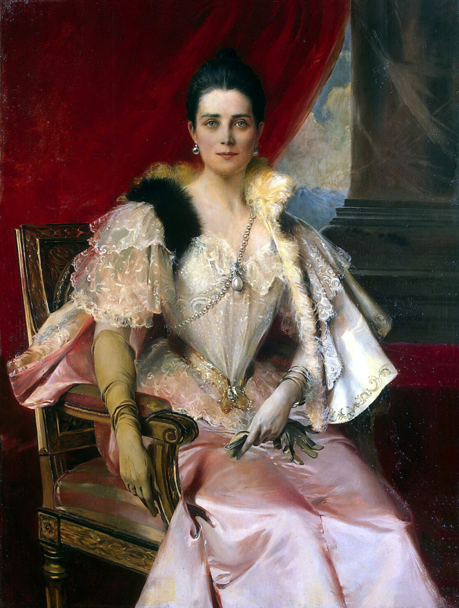 Francois Flameng. Portrait of Princess Yusupova