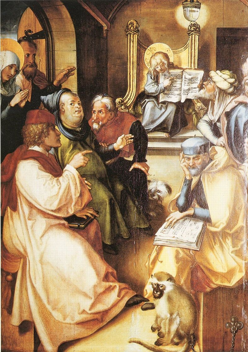 Albrecht Dürer. The twelve-year old Jesus teaching in the temple